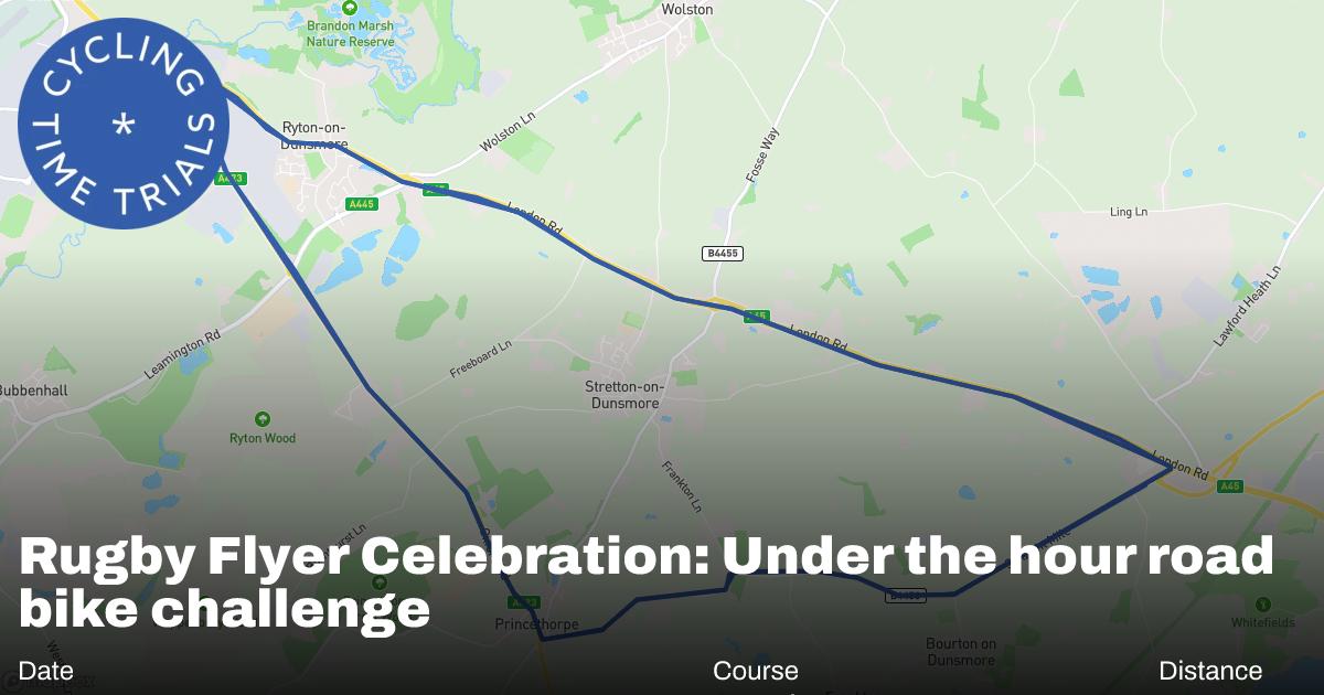 CTT | Rugby Flyer Celebration: Under the hour road bike challenge 2026
