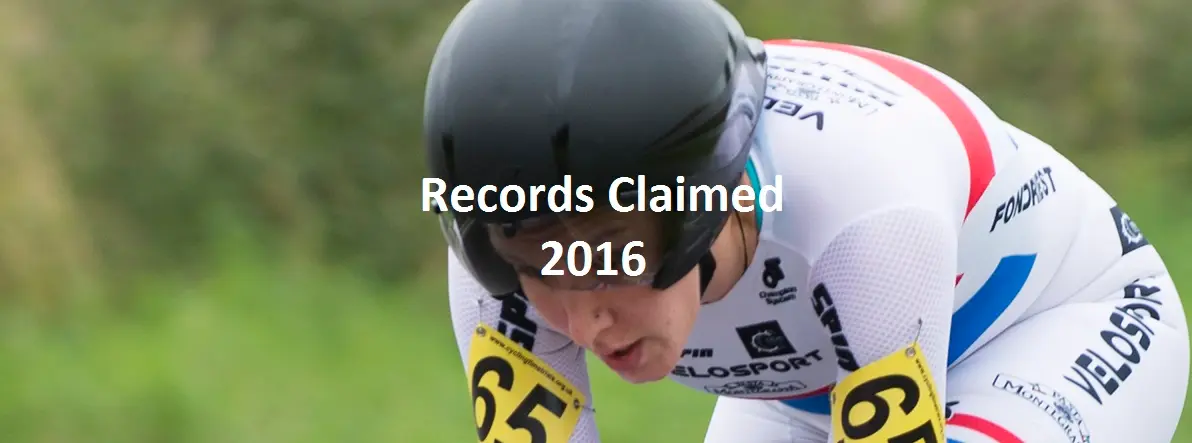 Competition Records Claimed - 2016