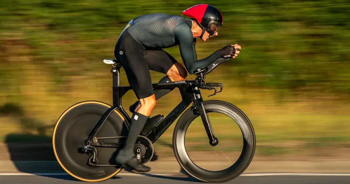 Chris Coxon riding TT bike